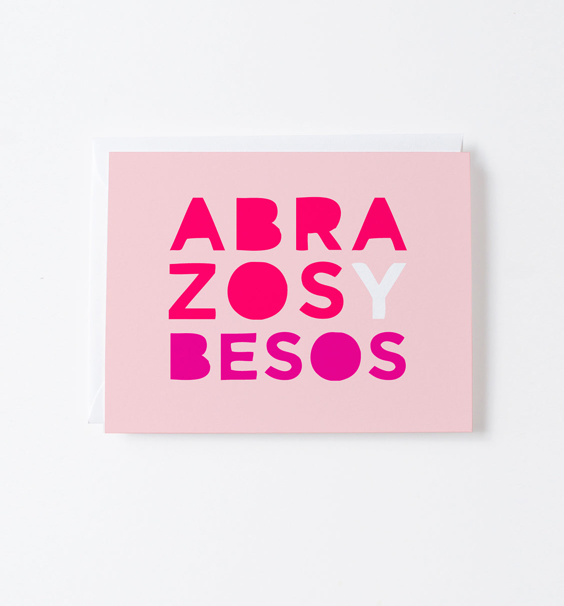 Abrazos y Besos Spanish love & friendship card