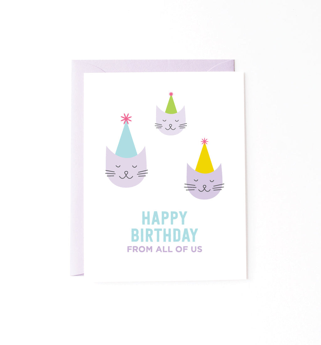 All of Us cat birthday card