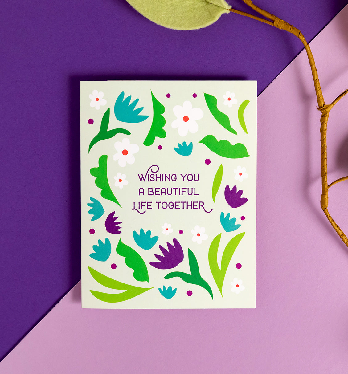 A Beautiful Life wedding card