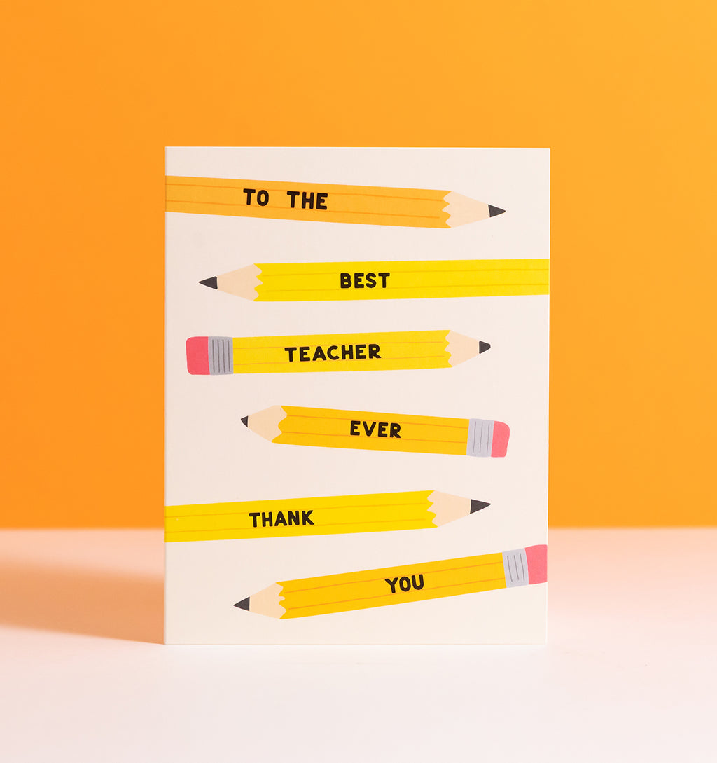 Best Teacher gratitude card