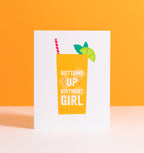 Bottoms Up birthday greeting card