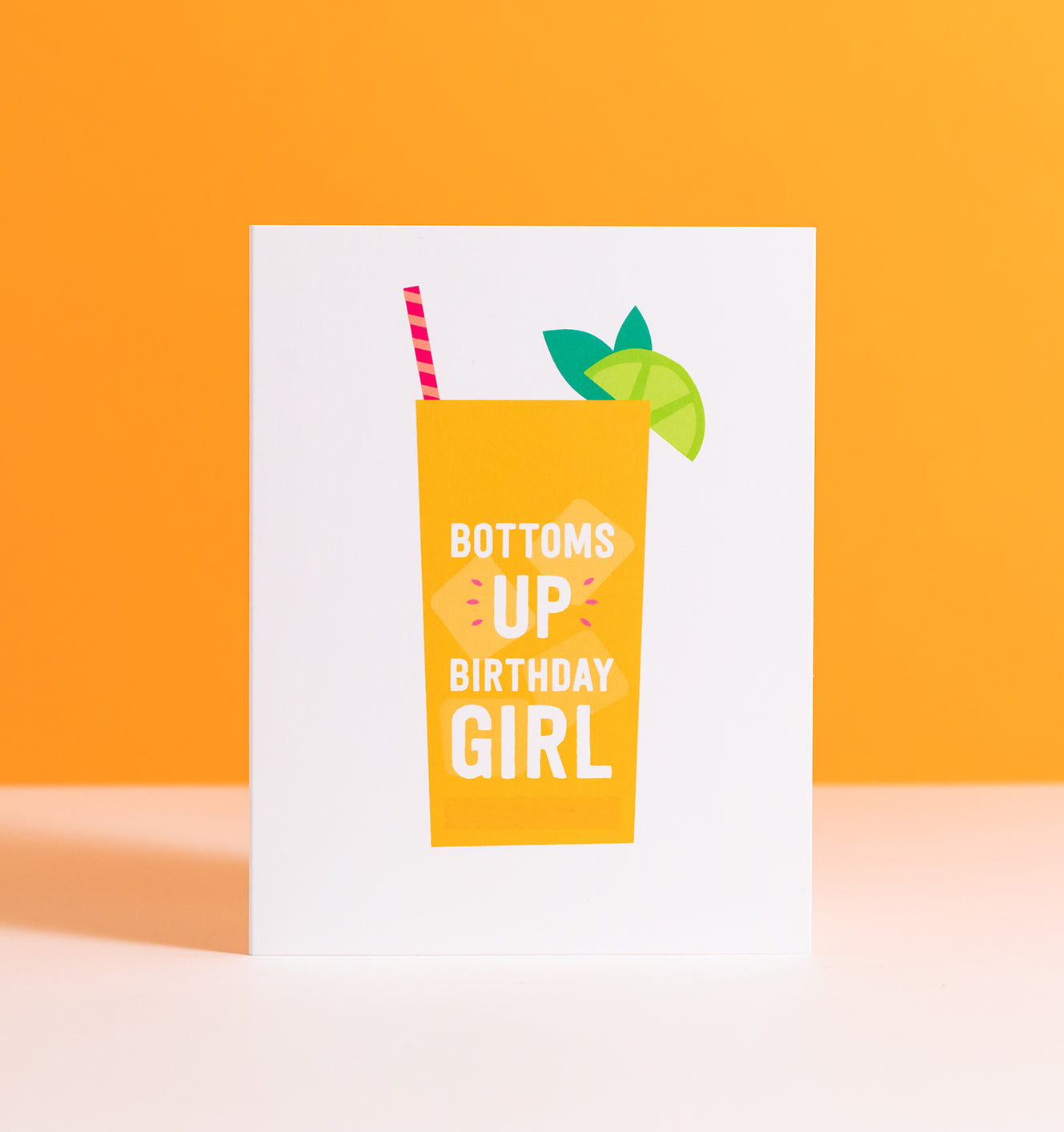 Bottoms Up birthday greeting card