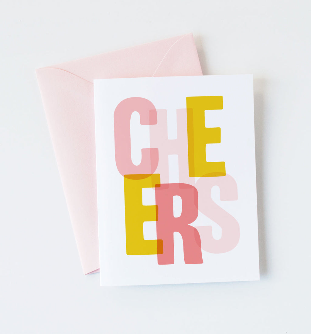 Cheers celebration greeting card
