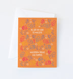 Las Flores Spanish birthday card