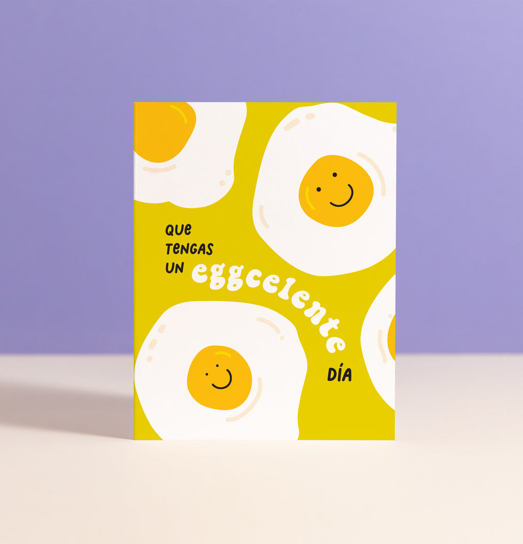 Eggcelente Spanglish birthday card