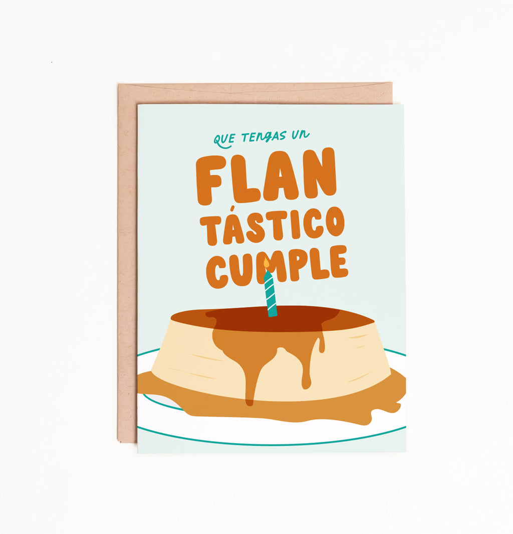 Flantástico Spanish Birthday Card