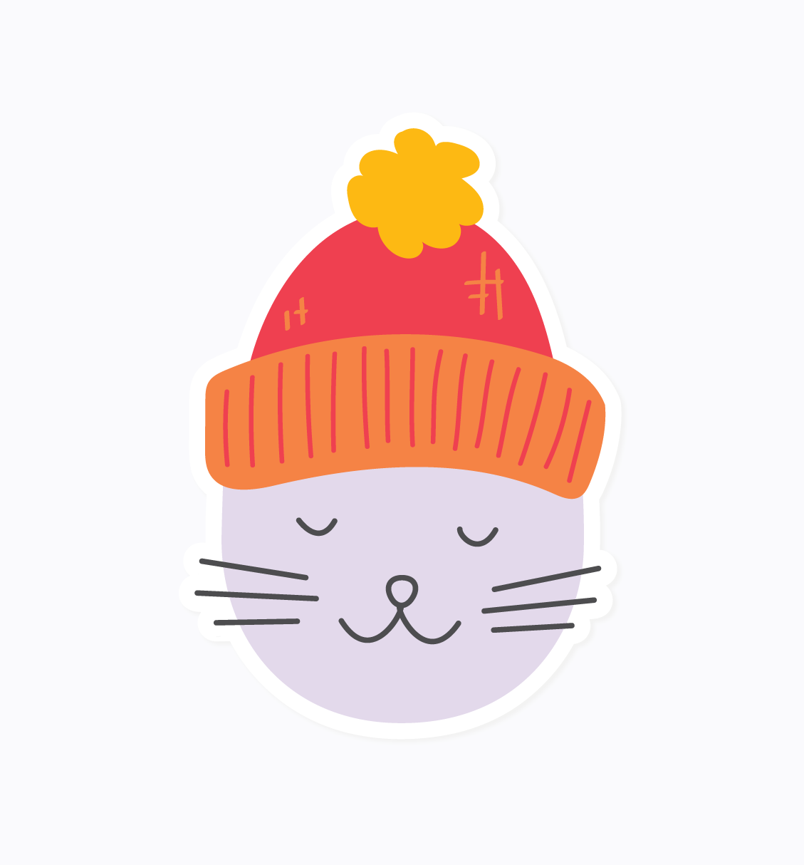 Beanie Cat sticker