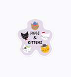 Hugs & Kittens sticker