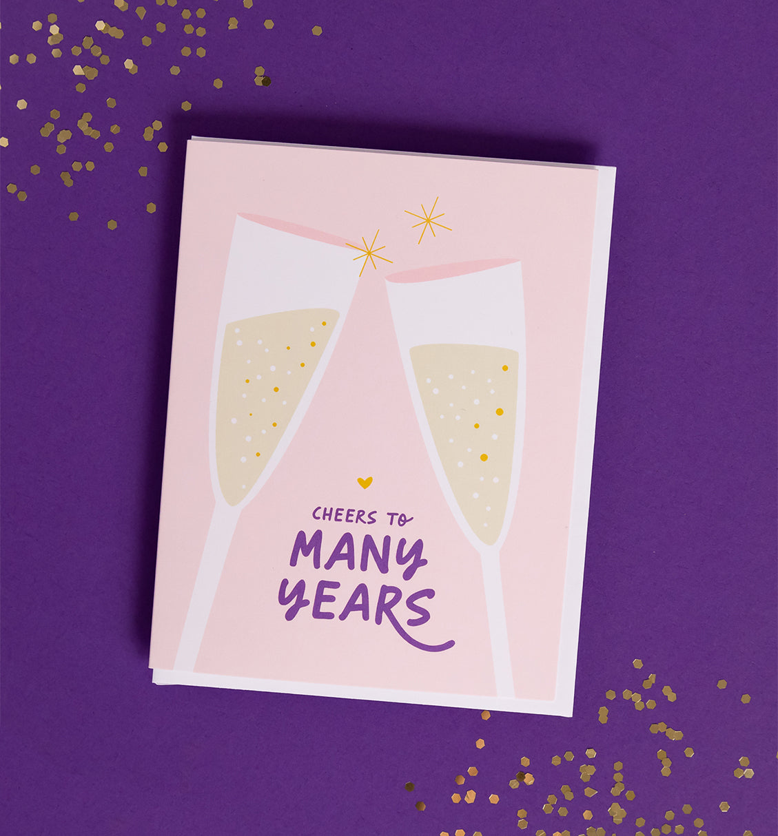 Cheers to Many Years wedding & anniversary card