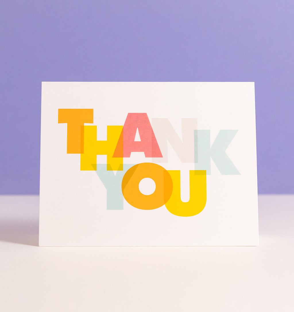 Modern thank you card