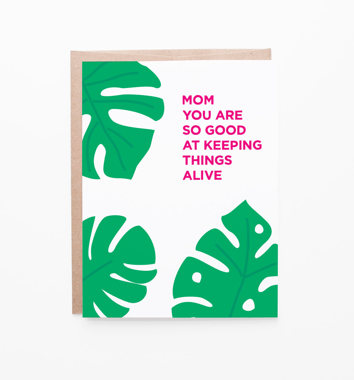 Mother's Day Monstera greeting card
