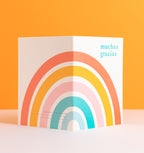 Muchas Gracias Rainbow Spanish thank you card