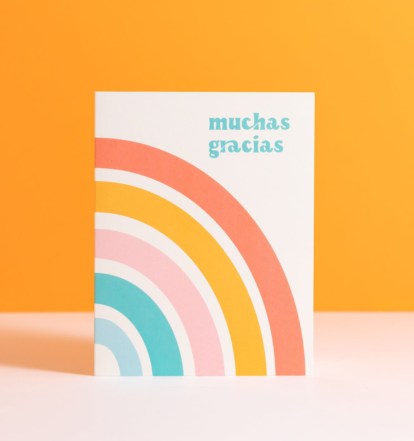 Muchas Gracias Rainbow Spanish thank you card