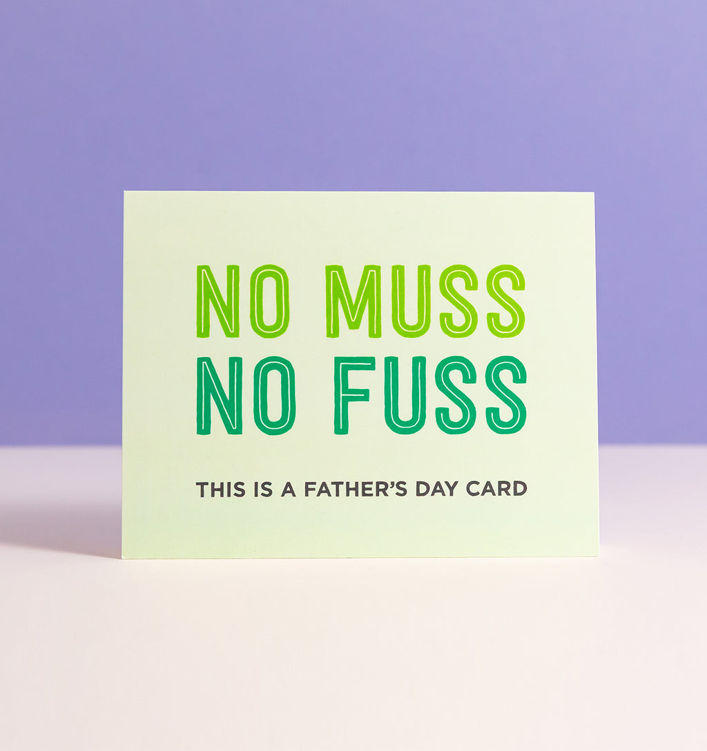 No Fuss Father's Day card