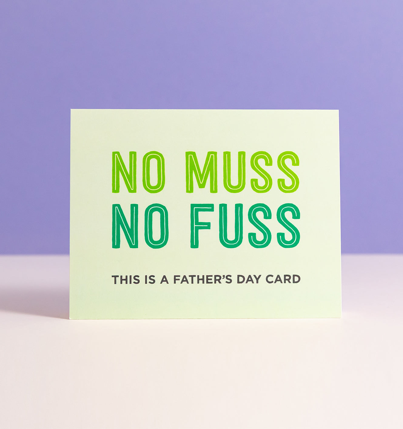 No Fuss Father's Day card