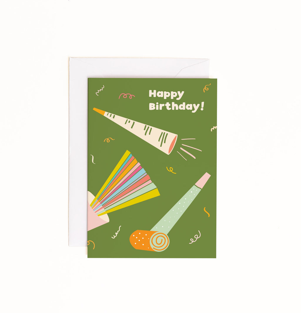 Noisemaker Birthday Enclosure Card