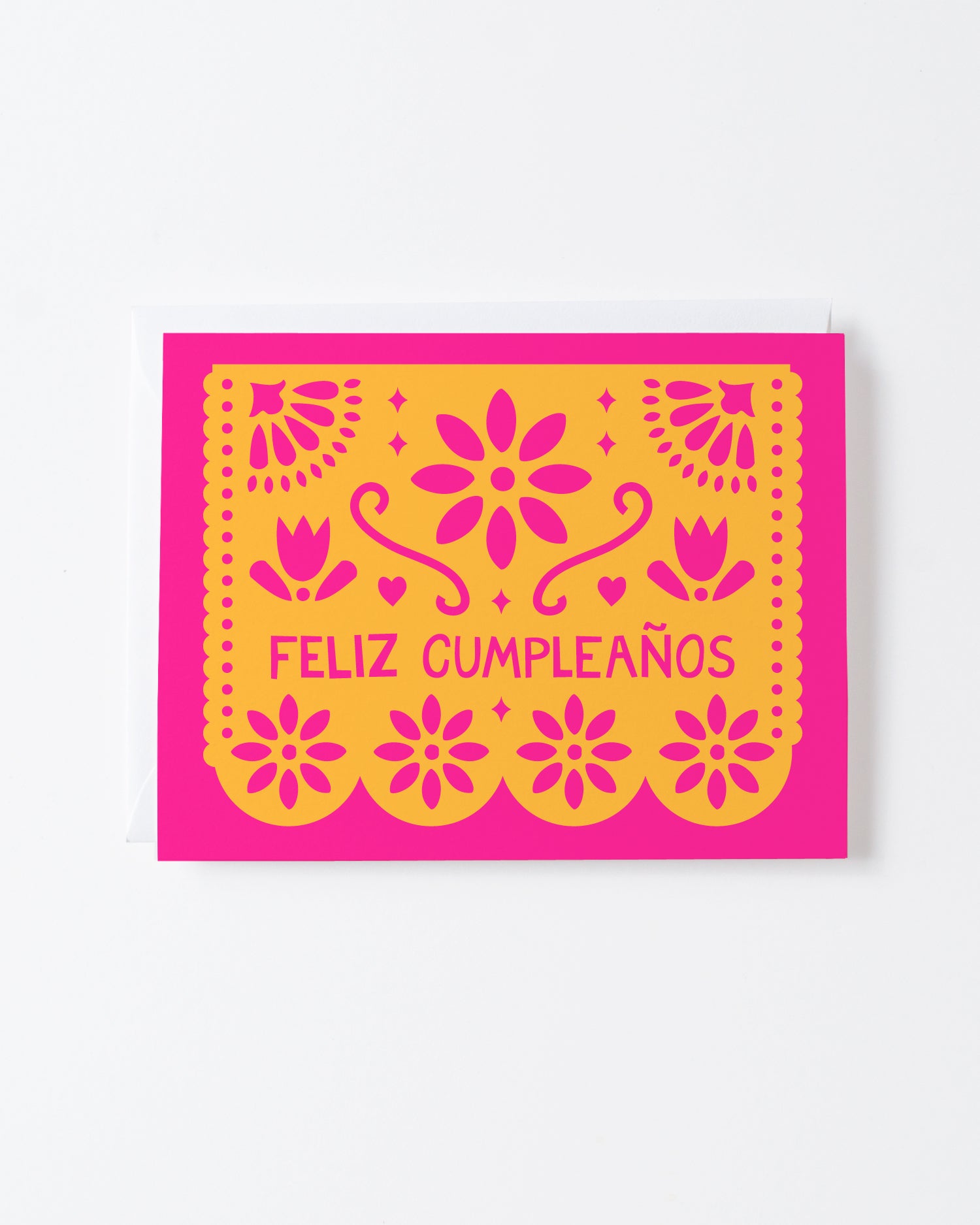 Papel Picado Cumpleaños Spanish birthday card