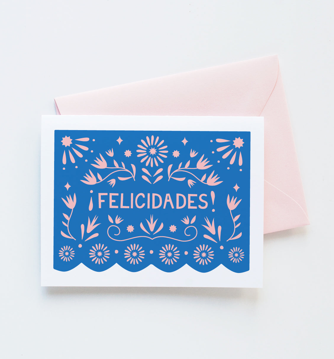Papel Picado Felicidades Spanish celebration card