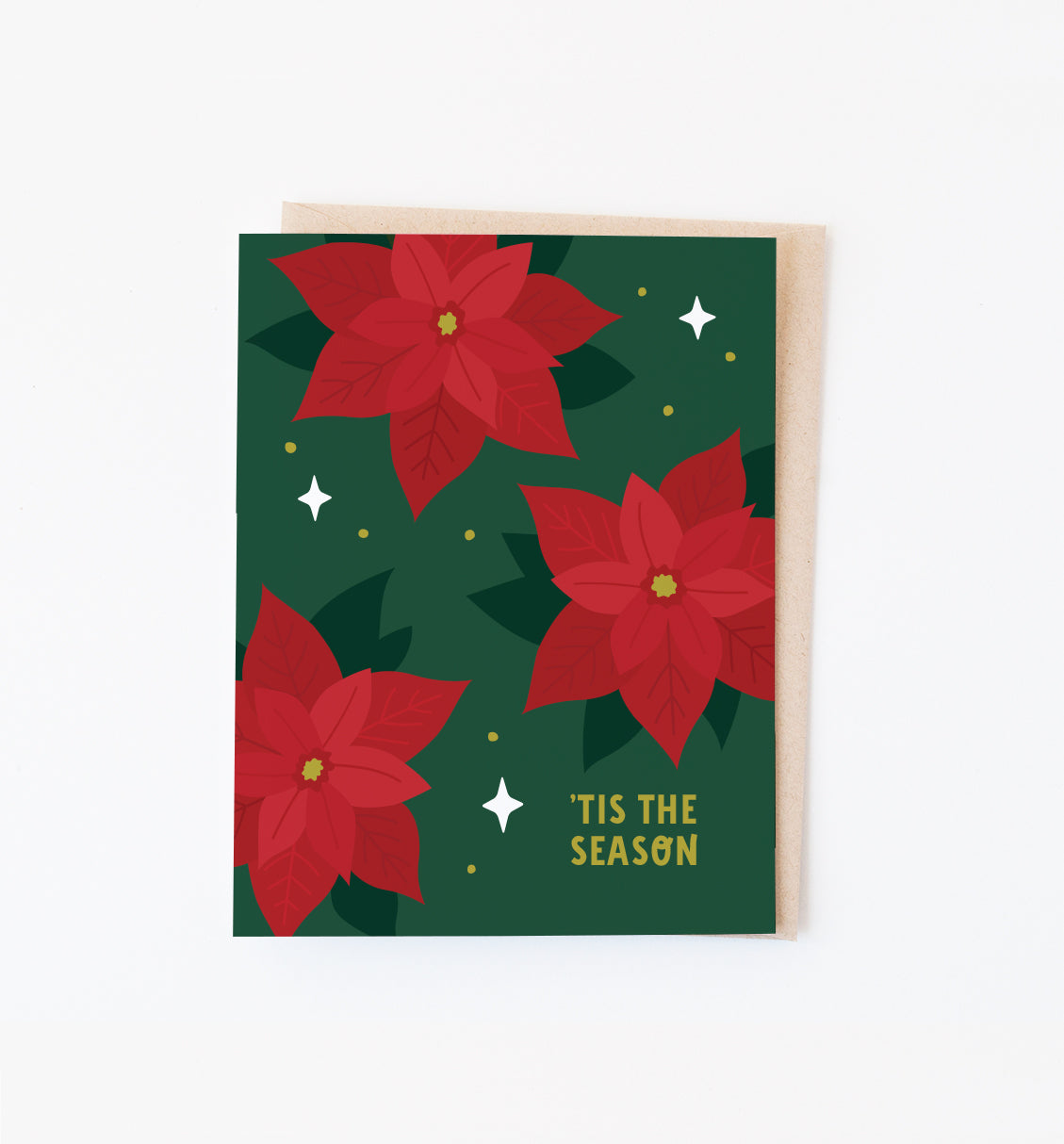 Poinsettia holiday card