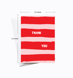 Red Stripe Thank You Enclosure Card