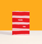 Red Stripe Thank You Enclosure Card