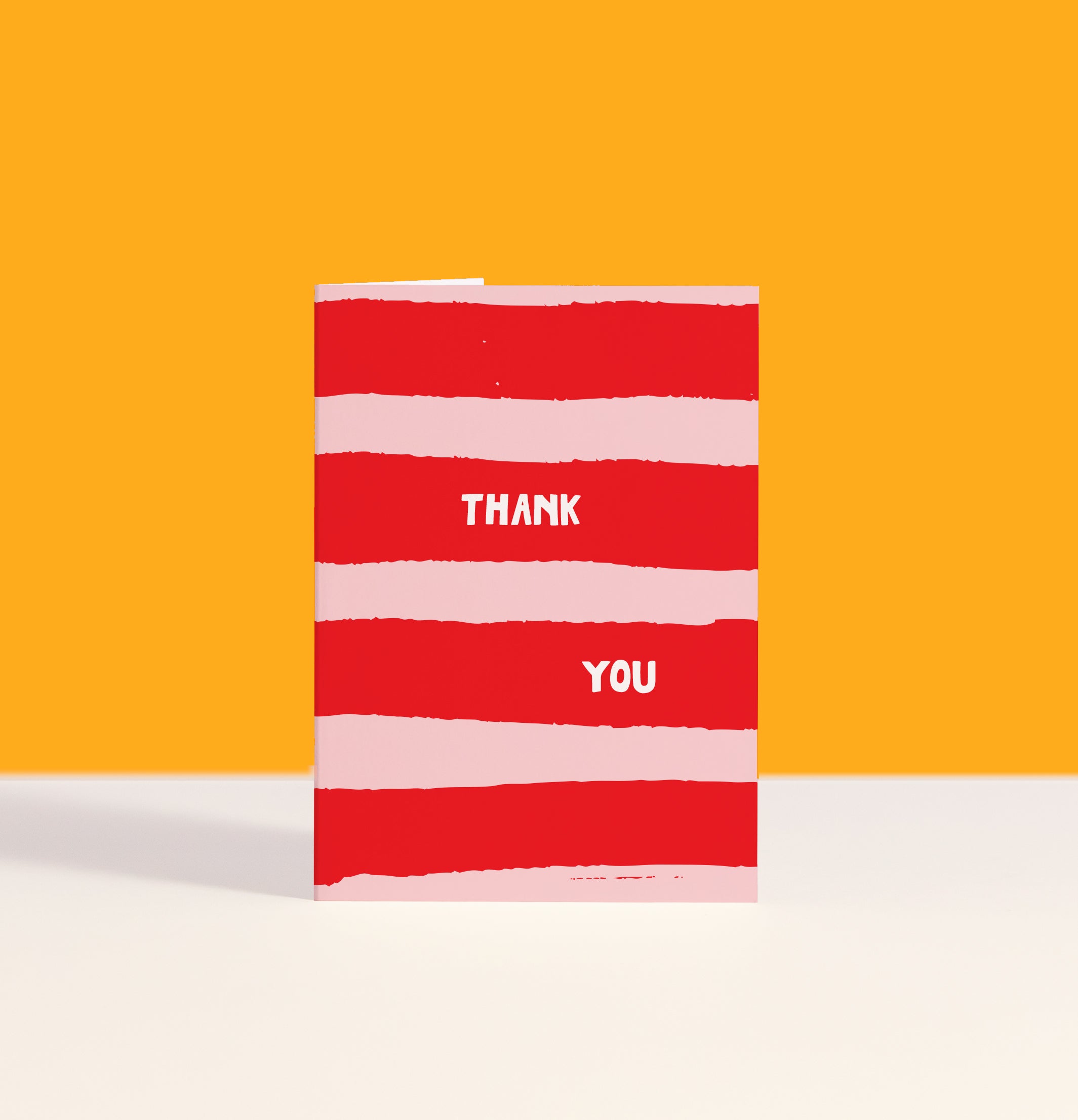 Red Stripe Thank You Enclosure Card
