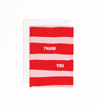 Red Stripe Thank You Enclosure Card