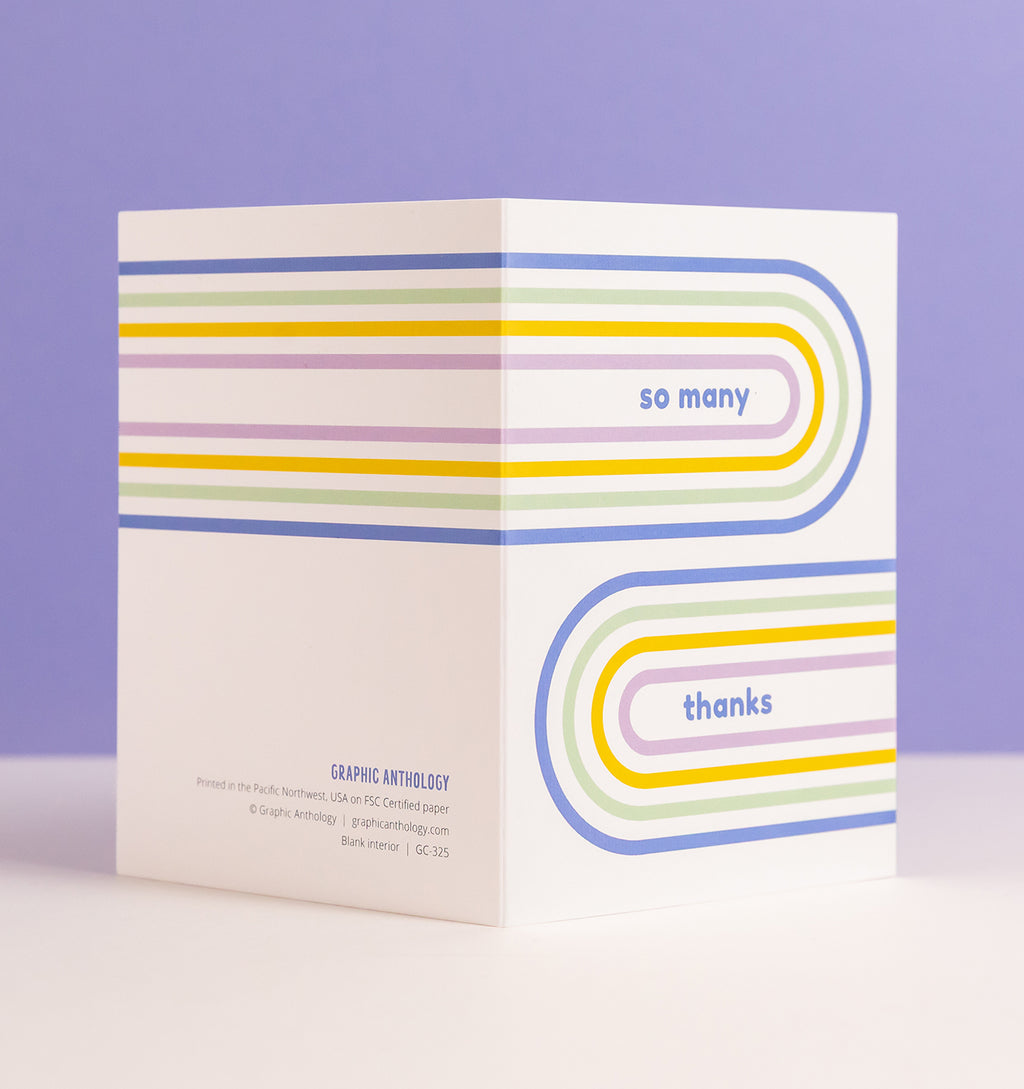 Retro thanks greeting card