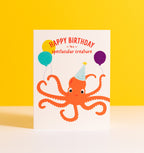 Spectacular Creature octopus birthday card