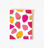 Strawberry Patch blank notecard
