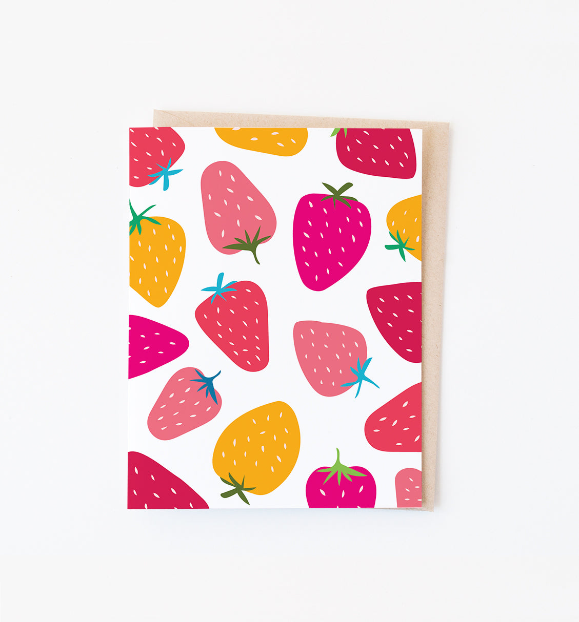 Strawberry Patch blank notecard