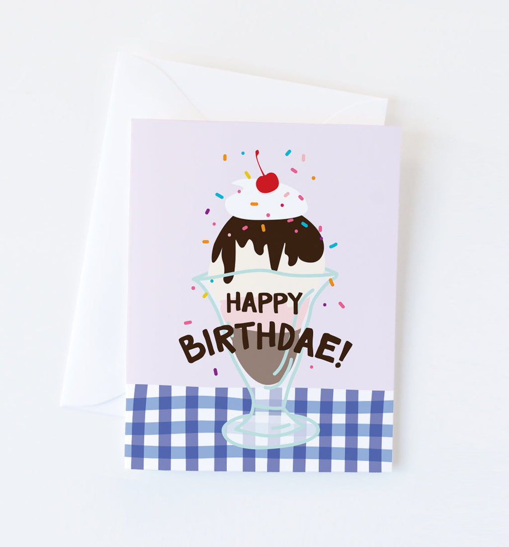 Sundae Birthday greeting card
