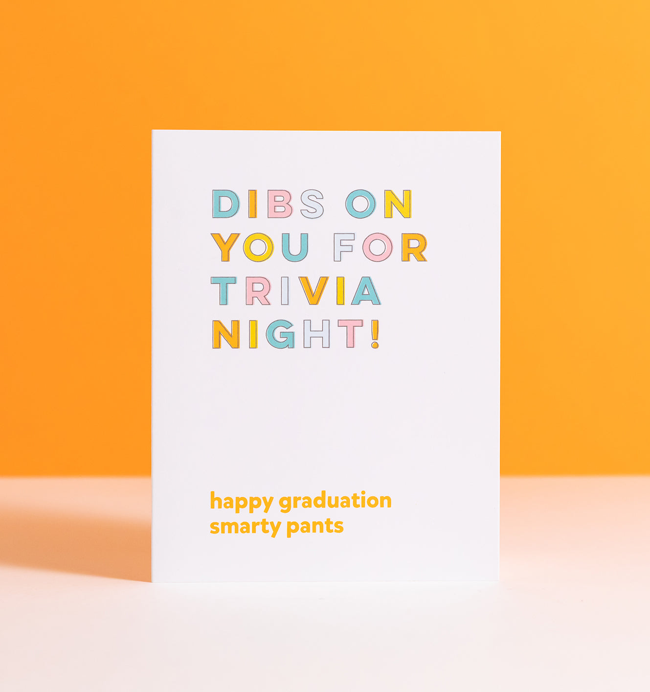 Trivia Night graduation card