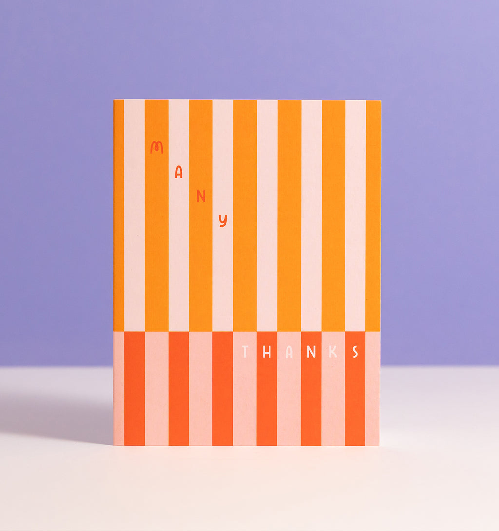 Valencia Stripe thank you card