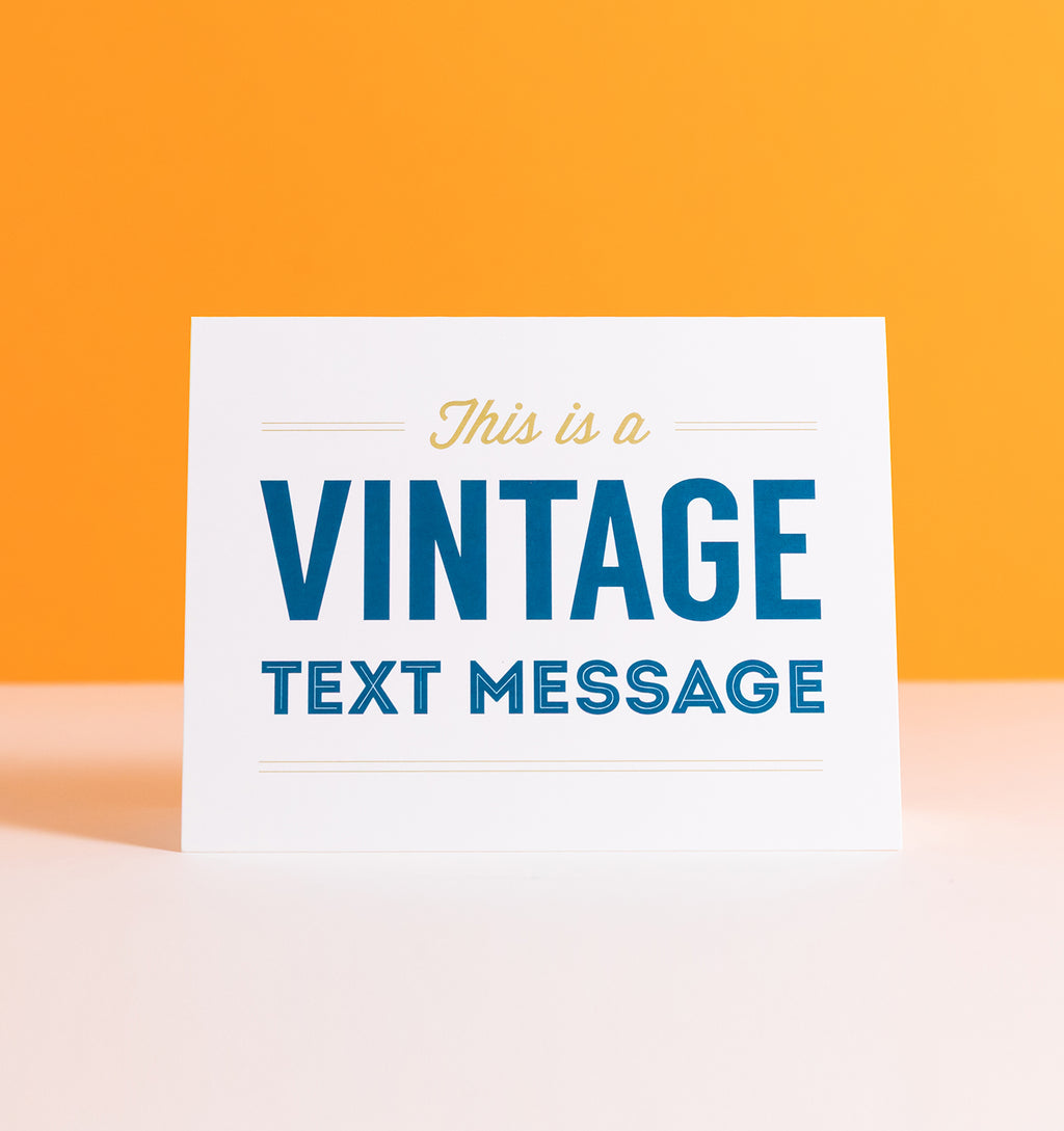 Vintage Text Message card