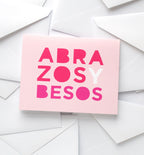 Abrazos y Besos Spanish love & friendship card