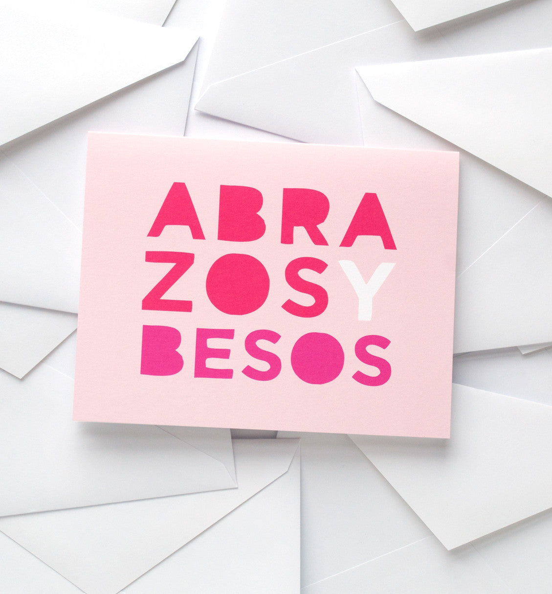 Abrazos y Besos Spanish love & friendship card