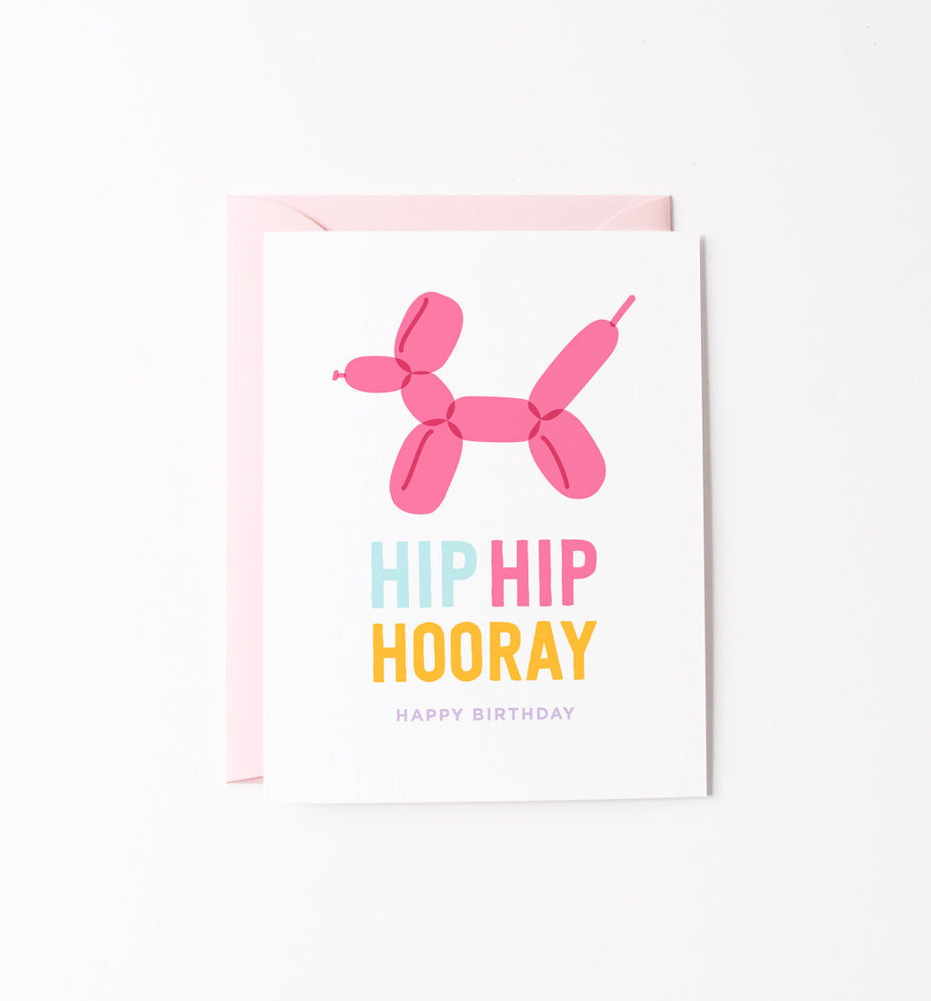 Balloon Dog birthday greeting card