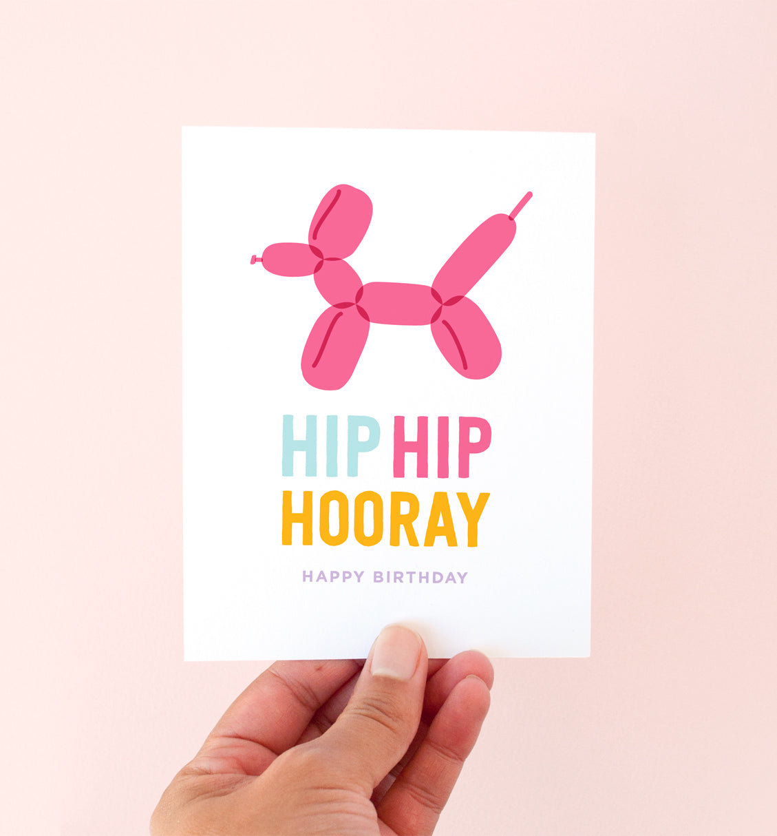 Balloon Dog birthday greeting card