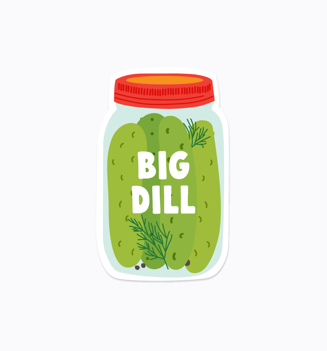 Big Dill pickle sticker