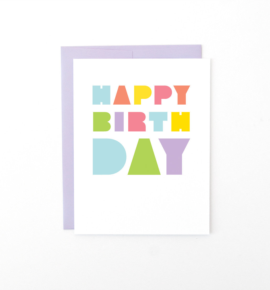 Block Type birthday greeting card
