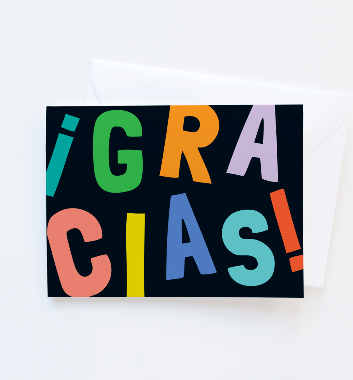 Gracias en negrita Spanish thank you card