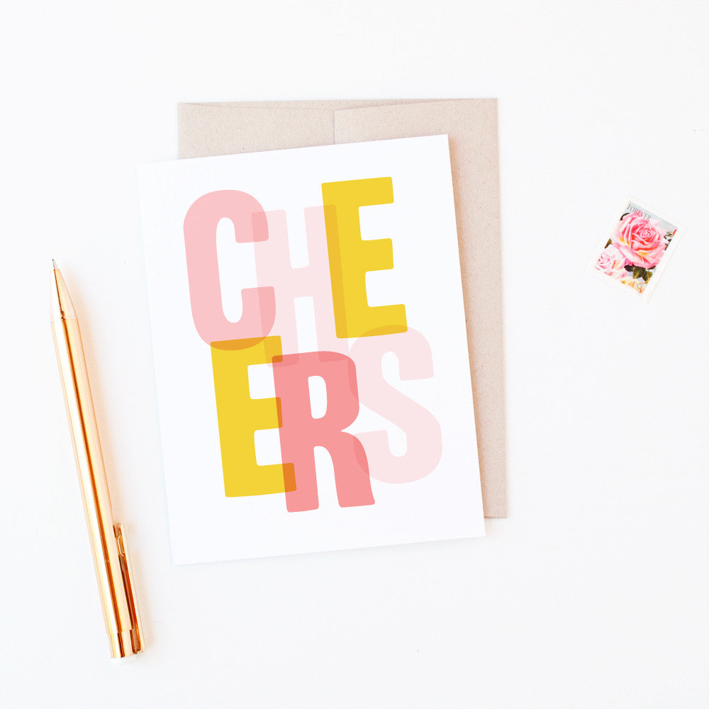 Cheers celebration greeting card