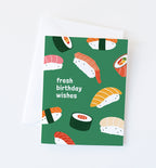 Fresh Sushi Wishes birthday greeting card