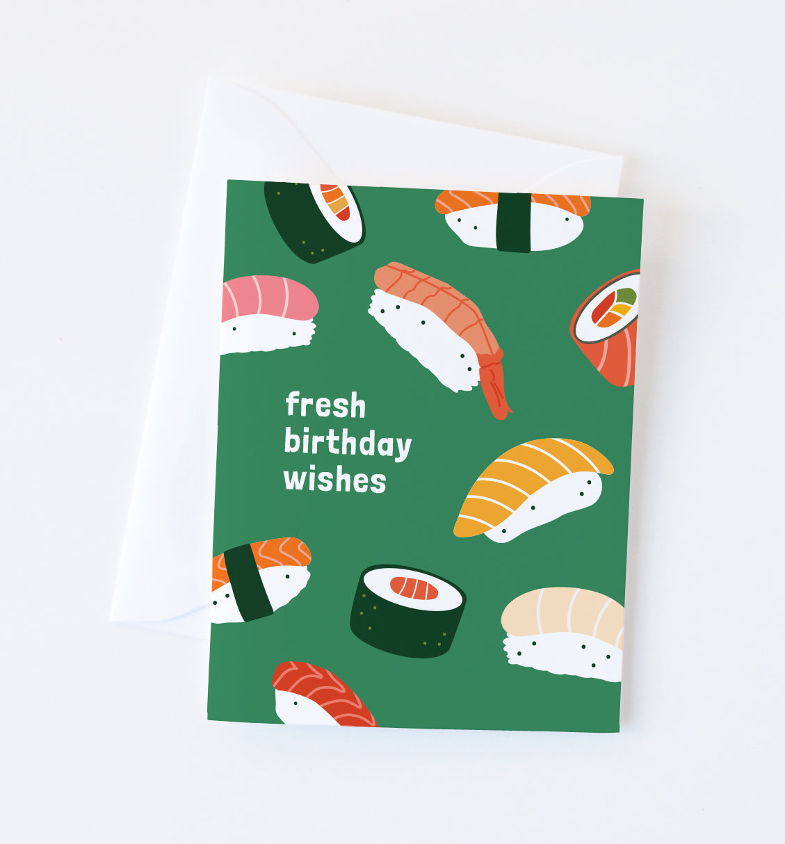 Fresh Sushi Wishes birthday greeting card