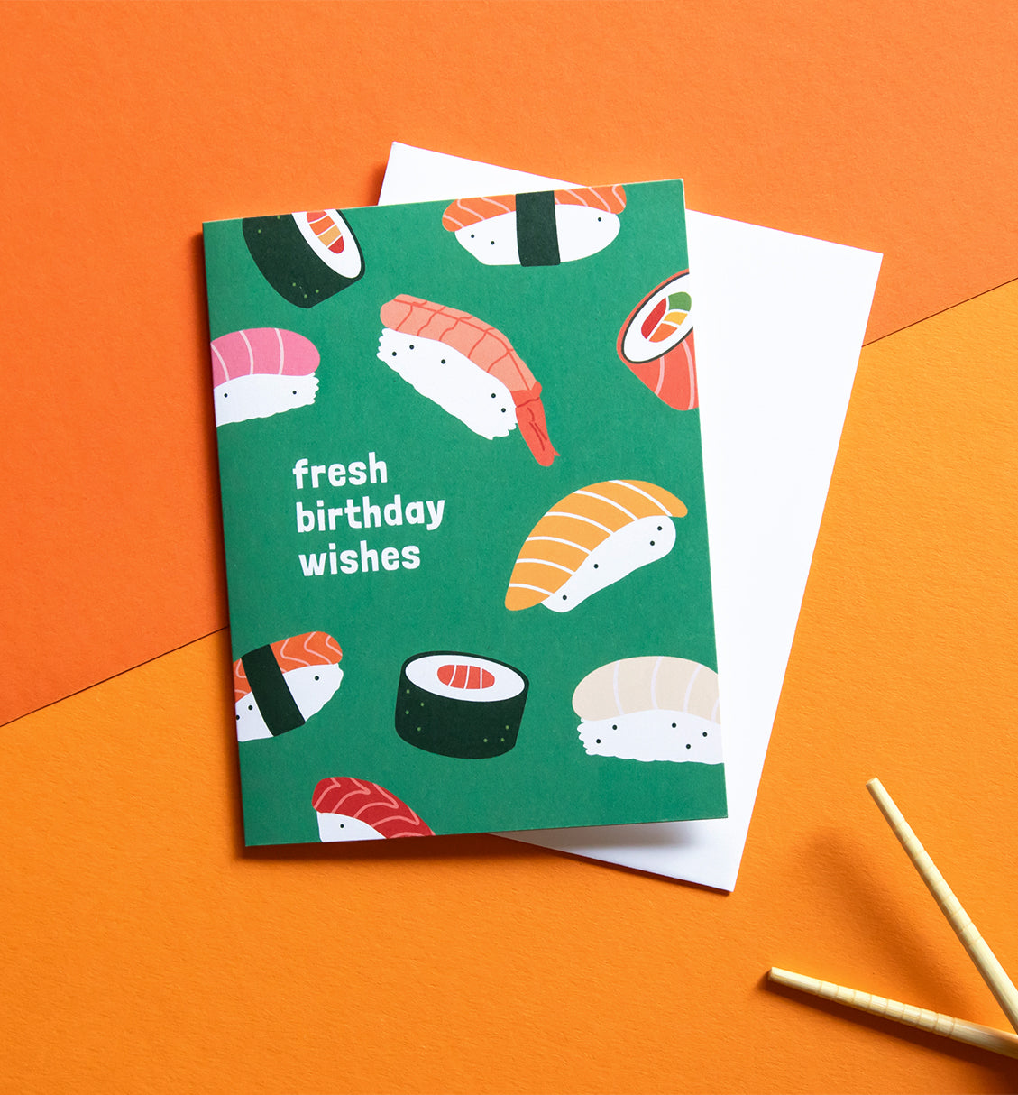 Fresh Sushi Wishes birthday greeting card