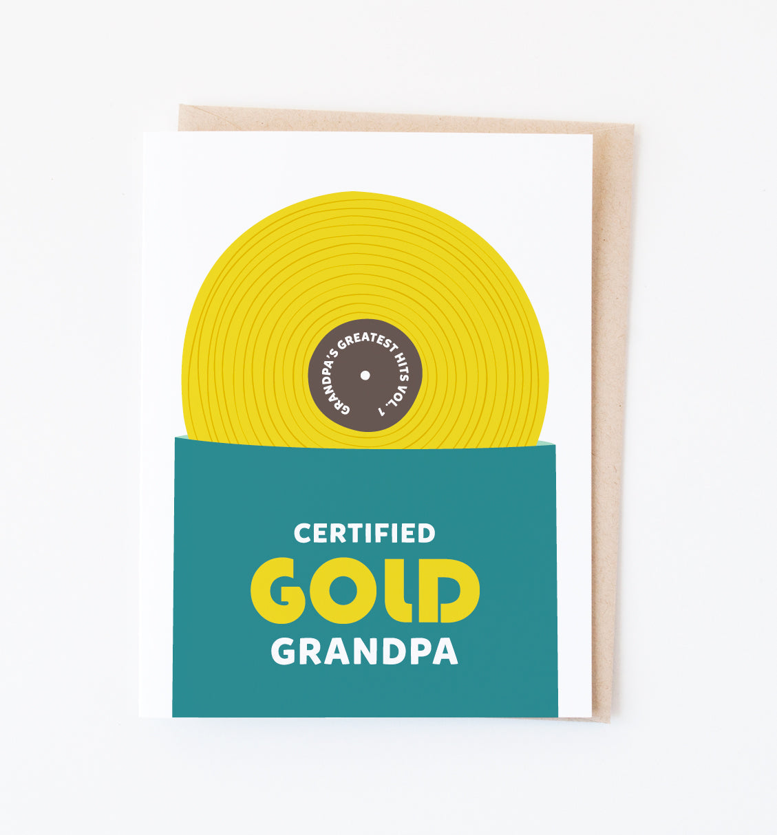 Gold Grandpa greeting card