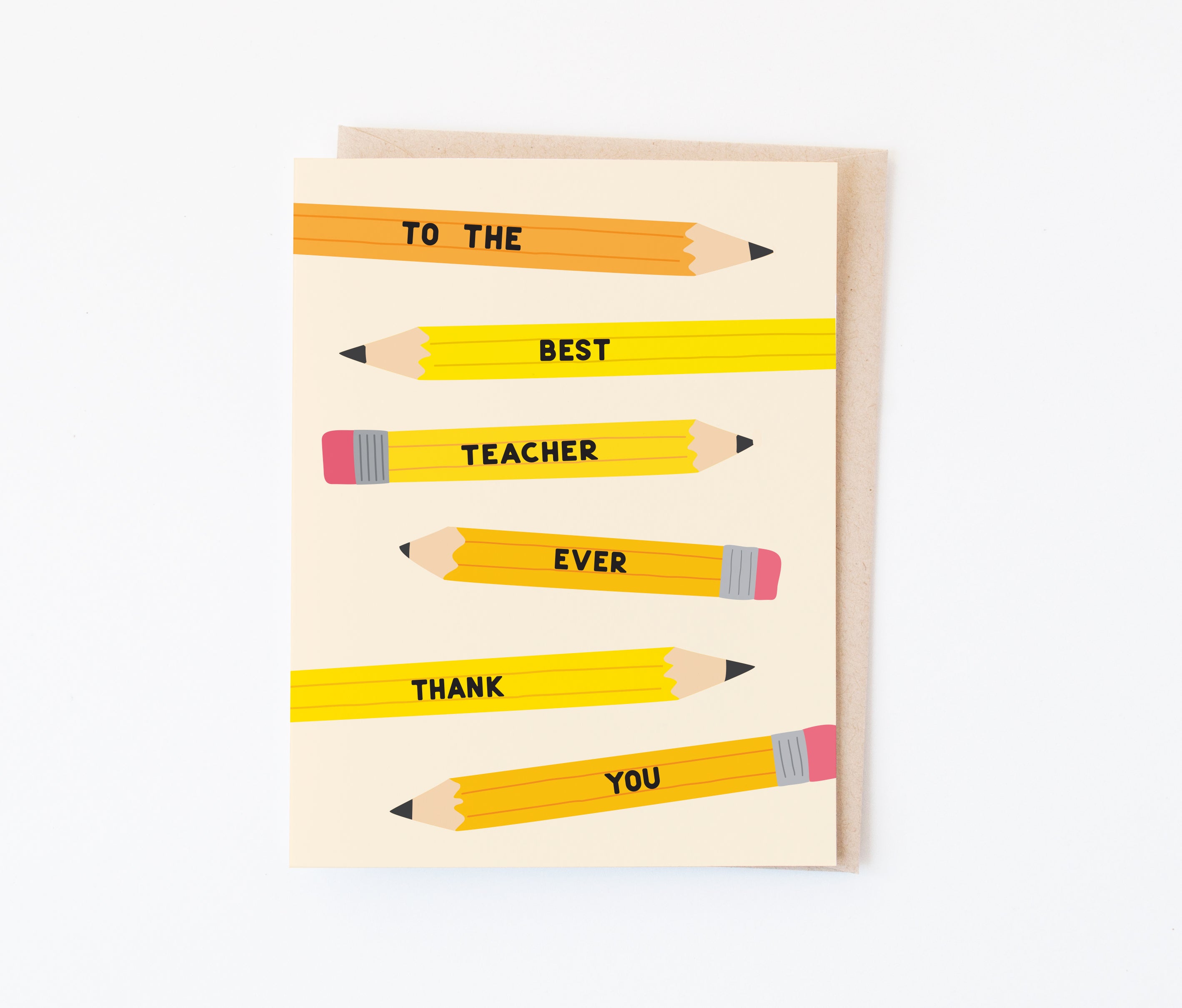 Best Teacher gratitude card