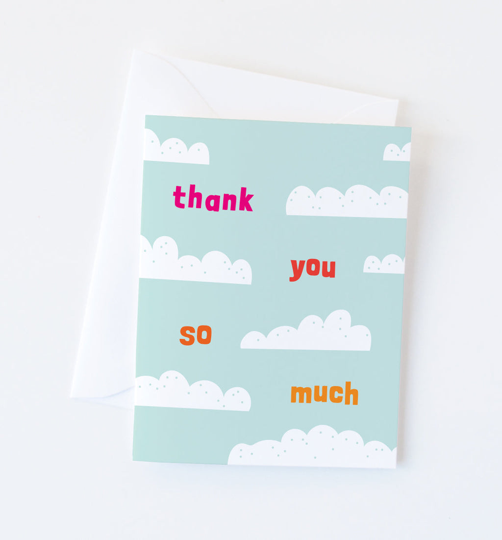 Cloud thank you card