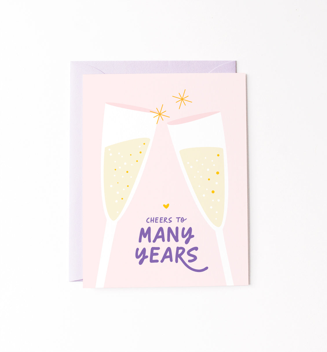 Cheers to Many Years wedding & anniversary card